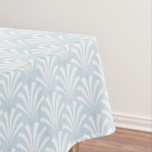 Mantel Palmettos azules y blancos del art déco de los