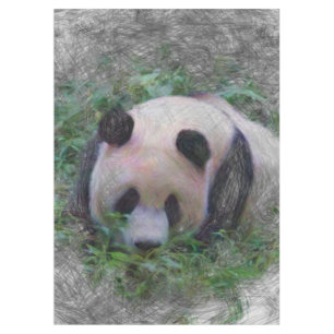 Mantel panda de animales artísticos