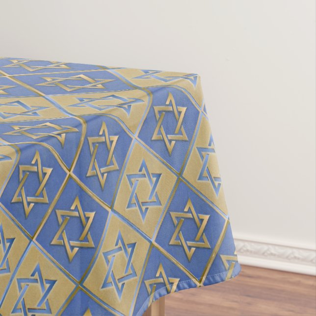 Mantel Paneles de Arte Estrella de David Azul Dorado (In Situ)