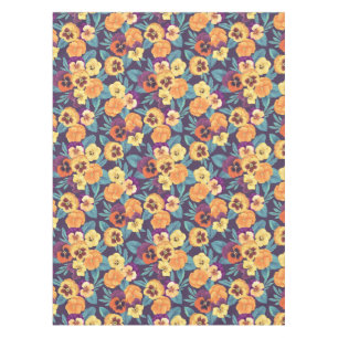 Mantel Pansies en violeta de ciruela