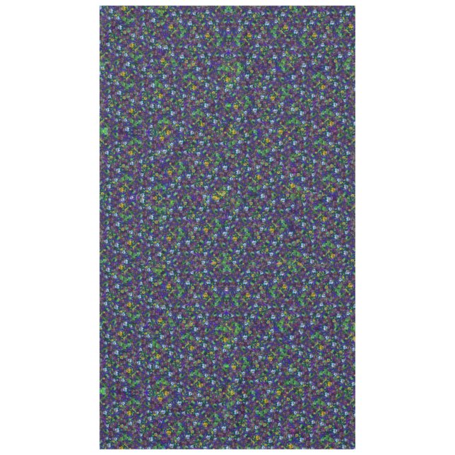 Mantel Pansies [purple] 60x104 Large cotton table cloth (Anverso)