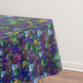 Mantel Pansies [purple] 60x104 Large cotton table cloth