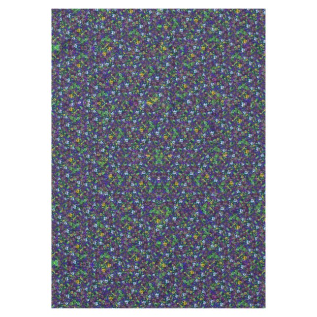 Mantel Pansies [purple] 60x84 Table cloth cotton (Anverso)