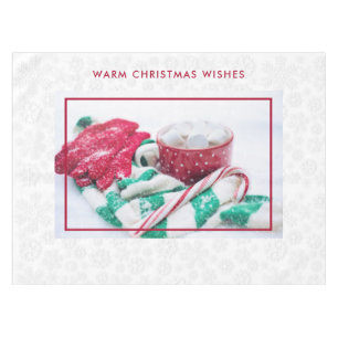 Mantel Pantalones de mariscos de cacao caliente y Navidad