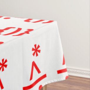 Mantel Papá Noel con emoticonos de Navidades barba