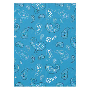Mantel Papel azul y negro Paisley occidental
