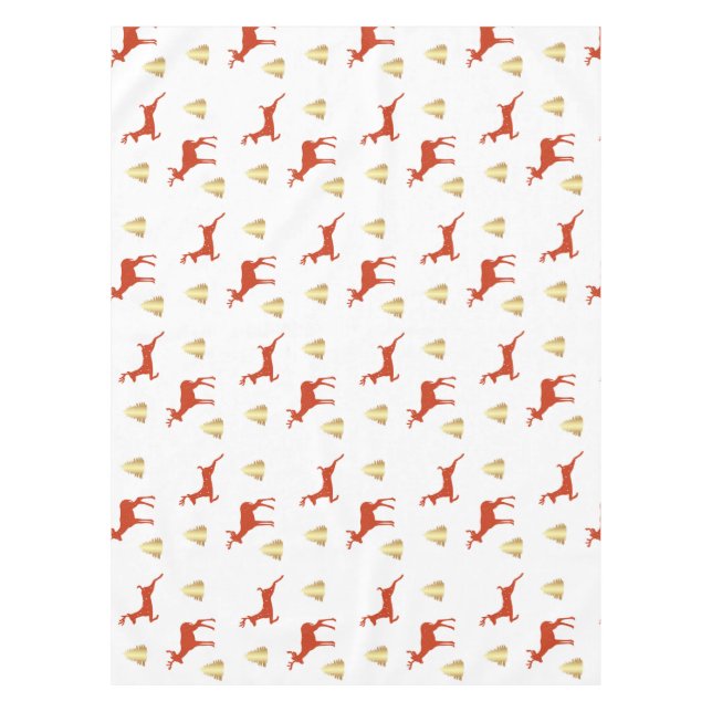 Mantel Papel de regalo de Navidad de ciervos (Anverso)