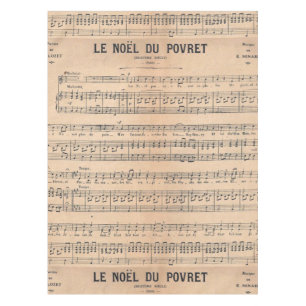 Mantel Papel francés de hoja de música clásica del