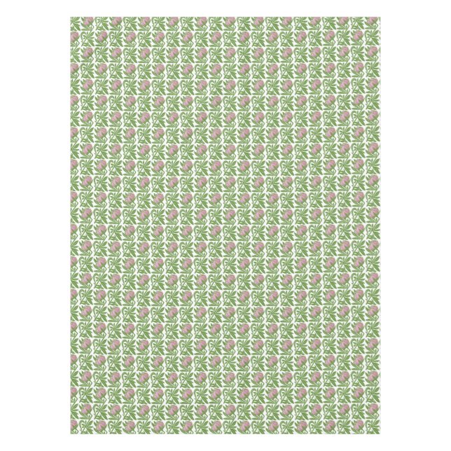 Mantel Papel pintado de nenúfares rosa Art Nouveau (Anverso)