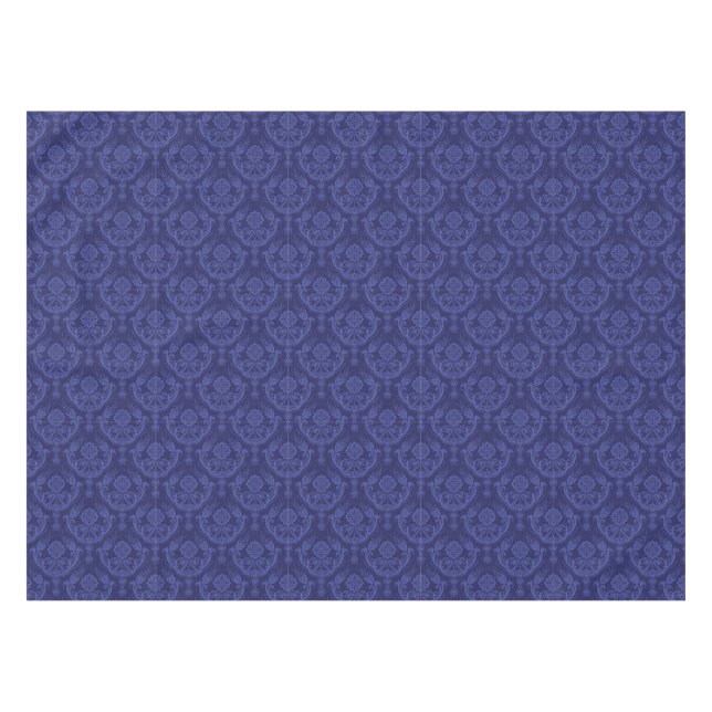 Mantel Papel pintado floral azul de lujo del damasco (Frente (Horizontal))