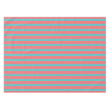 Mantel para Mesa Coral con líneas Turquesa