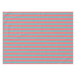 Mantel para Mesa Coral con líneas Turquesa