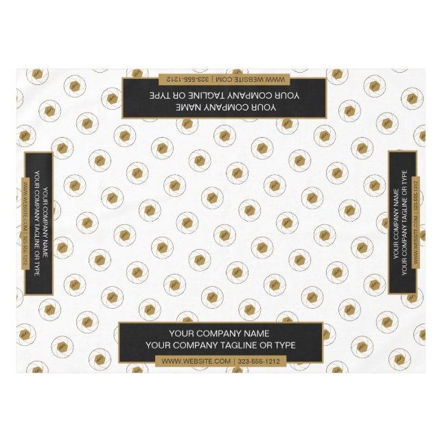 Mantel para mesa de feria comercial de 52"X70" Log (Frente (Horizontal))