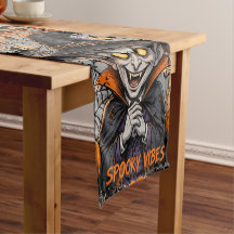 Mantel para mesa de Halloween de vampiro espeluzna