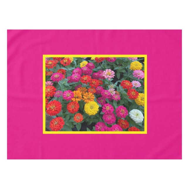 Mantel Paraiso de Zinnias (Frente (Horizontal))