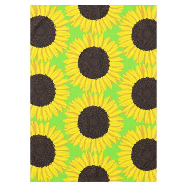 Mantel Partido de Cumpleaños del Girasol (Anverso)