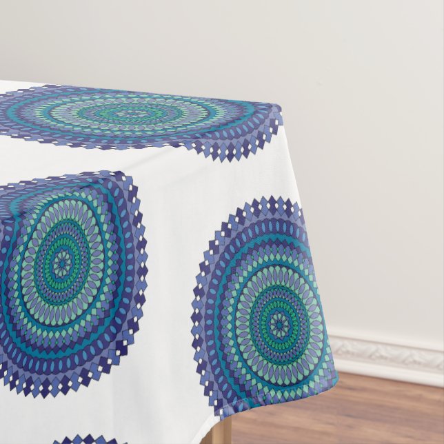 Mantel Partido de cumpleaños verde azul Mandala (In Situ)
