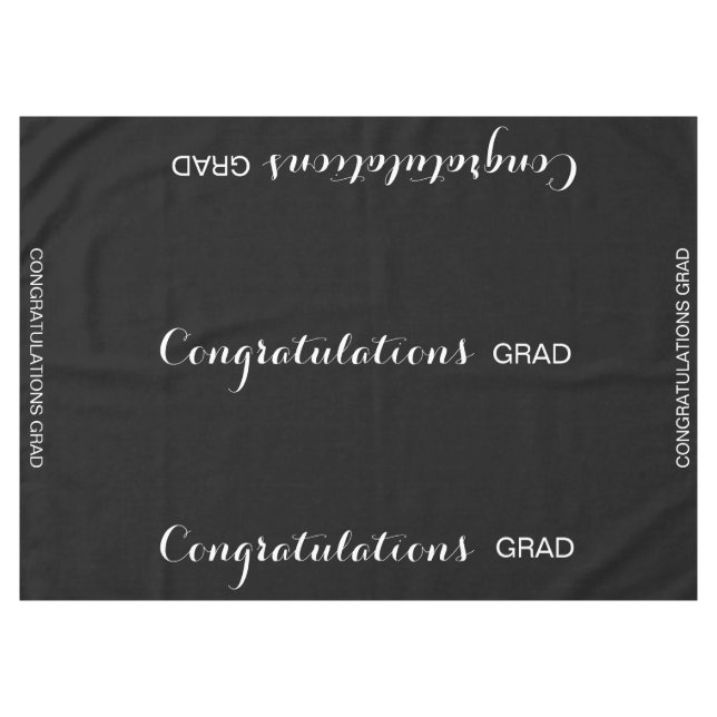 Mantel Partido de Graduación Negra (Frente (Horizontal))