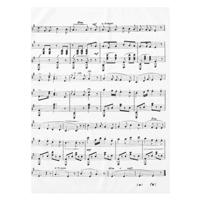 Mantel Partitura blanca (Anverso)
