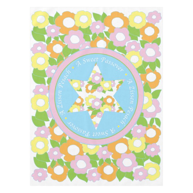 Mantel Pascua "52" x 70" Pestaña "A Sweet Passover" (Anverso)