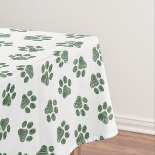 Mantel Pasta de perro, garras de perro, patas verdes