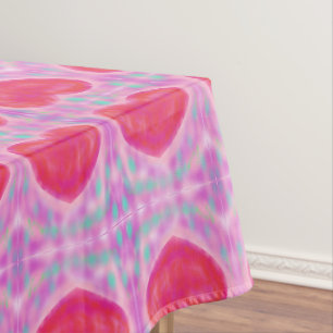 Mantel Pastel color de agua rosa y azul pálido con rojo