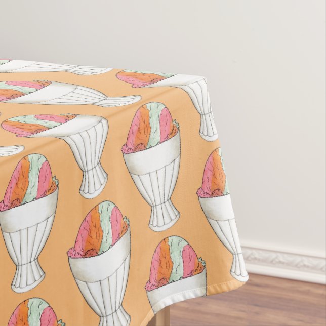 Mantel Pastel de helados retro con arcoiris (In Situ)