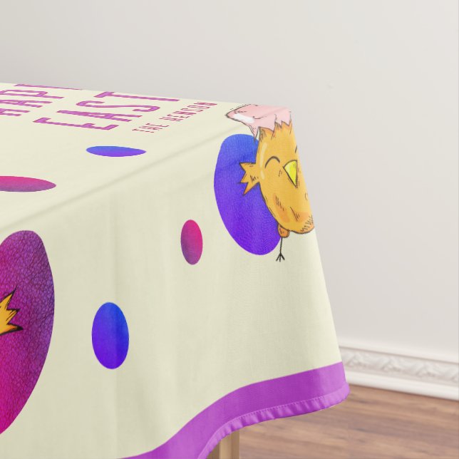 Mantel Pastel de Pascua y Huevos Felices Fiestas de Pascu (In Situ)