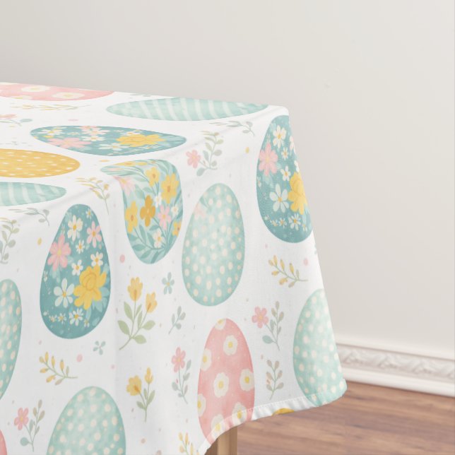 Mantel Pastel Easter Eggs Floral Pattern - Cute Spring  (In Situ)