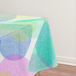 Mantel Pastel Pale Turquoise Resumen Círculos de Arte