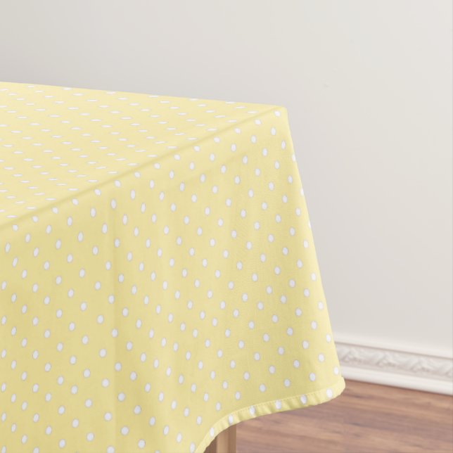 Mantel Pastel Yellow Polka Dot Pattern (In Situ)