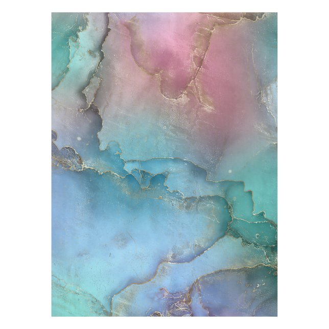 Mantel Pasteles soñados - tinta de alcohol y oro (Anverso)