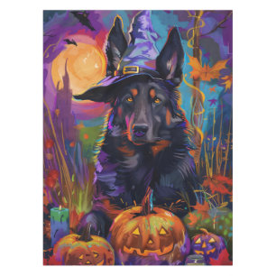 Mantel Pastor Belga Espeluznante Bruja de Halloween Calab