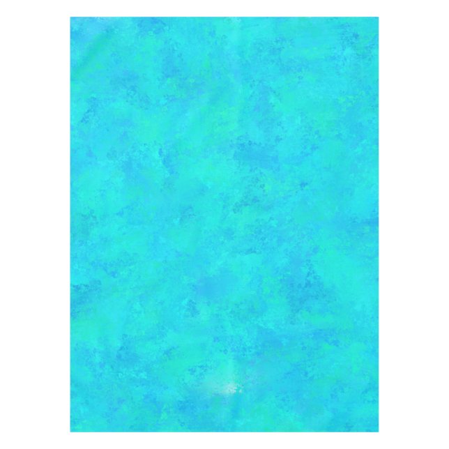 Mantel Patrón abstracto azul turquesa (Anverso)