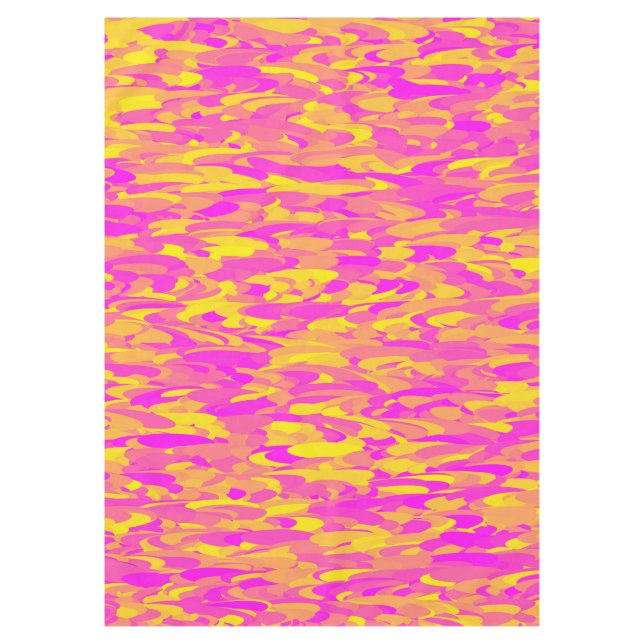 Mantel Patrón abstracto Naranja amarillo rosado (Anverso)