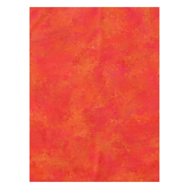 Mantel Patrón abstracto naranja rojo (Anverso)