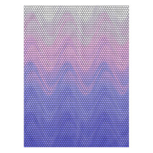 Mantel Patrón abstracto púrpura rosa hexágono