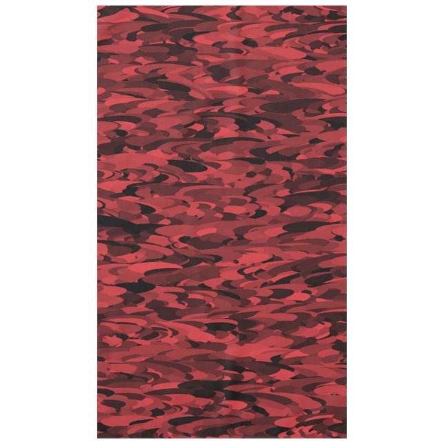 Mantel Patrón abstracto rojo negro (Anverso)