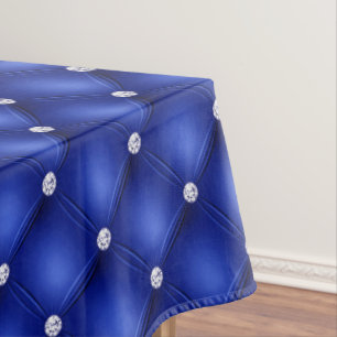 Mantel Patrón acolchado de diamante azul real de lujo