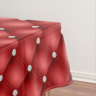Mantel Patrón acolchado de diamante rojo de lujo