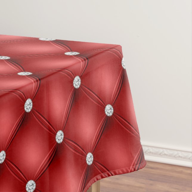 Mantel Patrón acolchado de diamante rojo de lujo (In Situ)