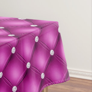 Mantel Patrón acolchado de diamante rosa de lujo