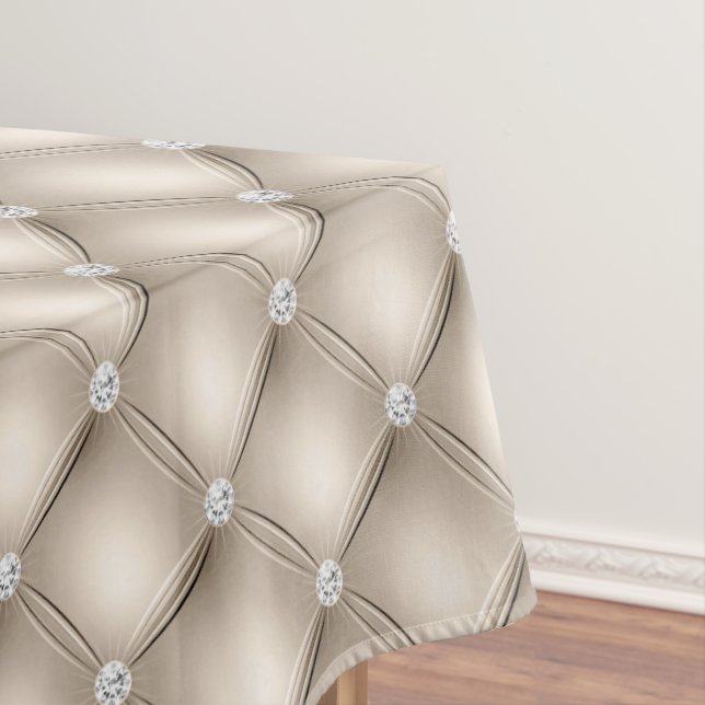 Mantel Patrón acolchado de diamantes de champán de lujo (In Situ)