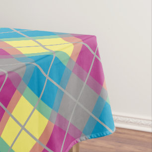 Mantel Patrón amarillo azul púrpura