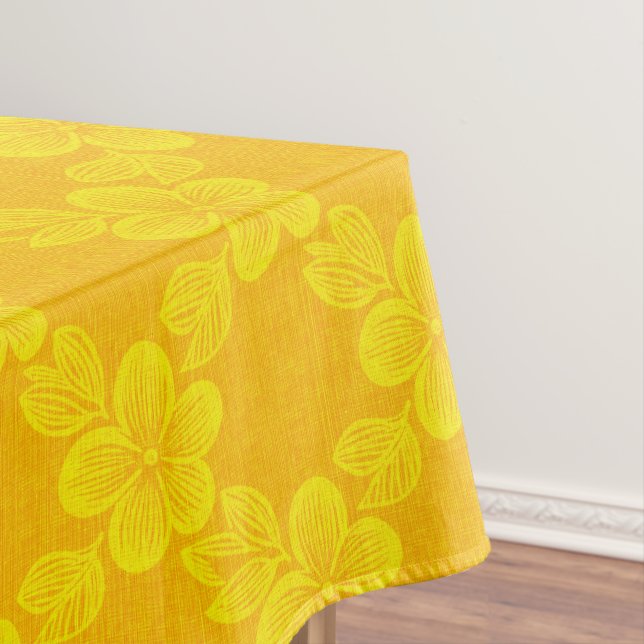 Mantel patrón amarillo de celosía floral (In Situ)
