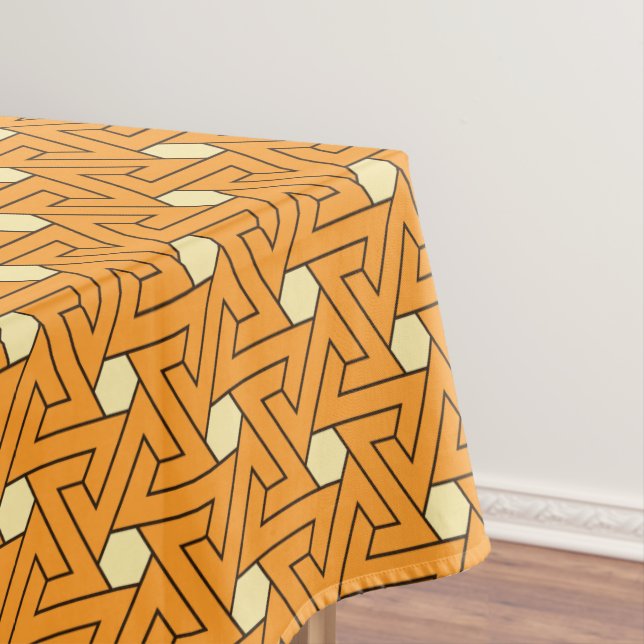 Mantel Patrón árabe triple espiral del Naranja de la cose (In Situ)