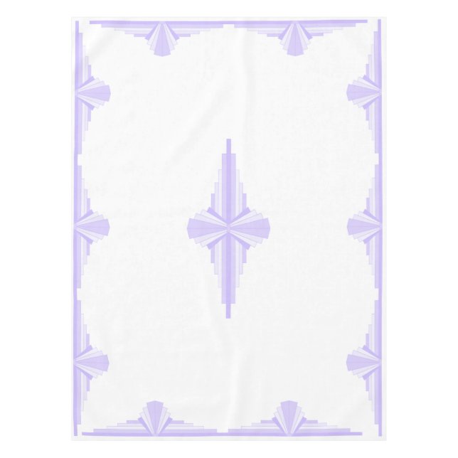 Mantel Patrón Art Deco en Lilac (Anverso)