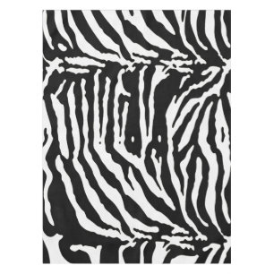 Mantel Patrón artístico negro y blanco de camuflaje cebra