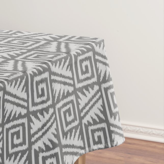 Mantel Patrón Azteca Ikat - Tonos grises / grises (In Situ)
