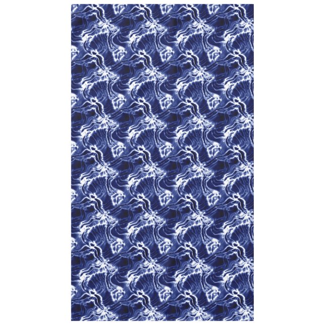 Mantel Patrón azul arremolinado  (Anverso)